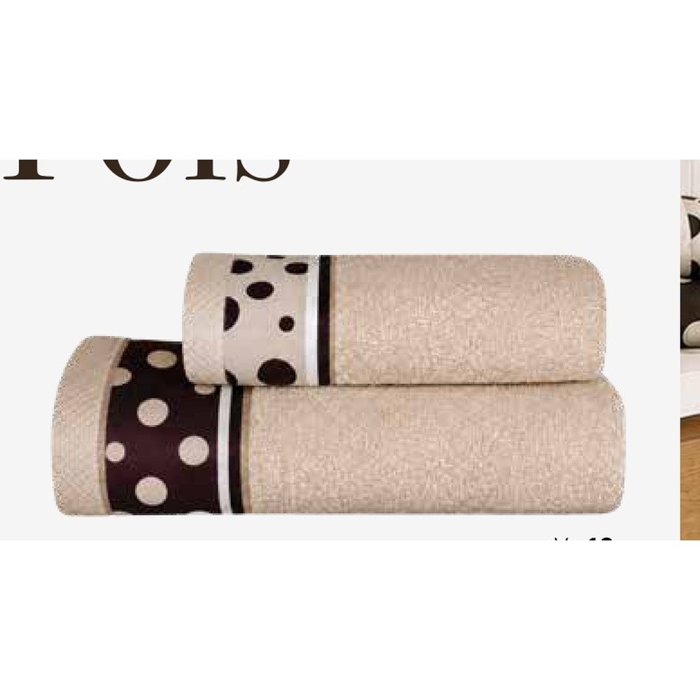 Spugna Pois Coppia Cm.40X60 + 60X100 Gr.550 Marrone 19