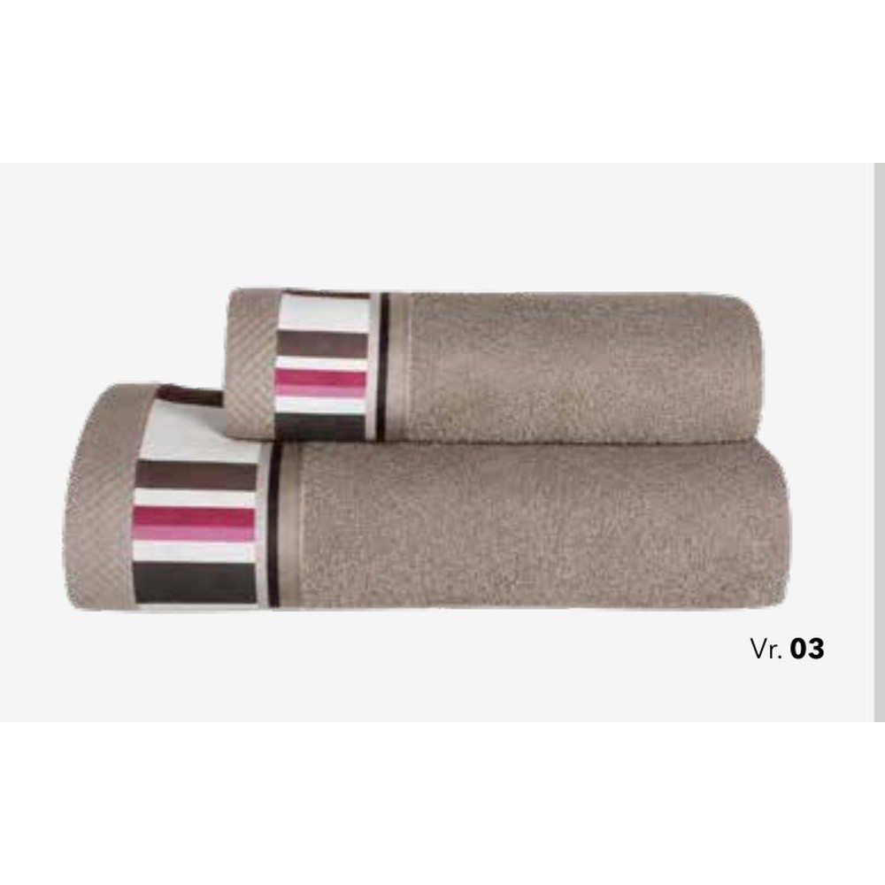 Spugna Liner Coppia Cm.40X60 + 60X100 Gr.550 Beige 03 - Cotone Beige - Asciugamani | Mikasa