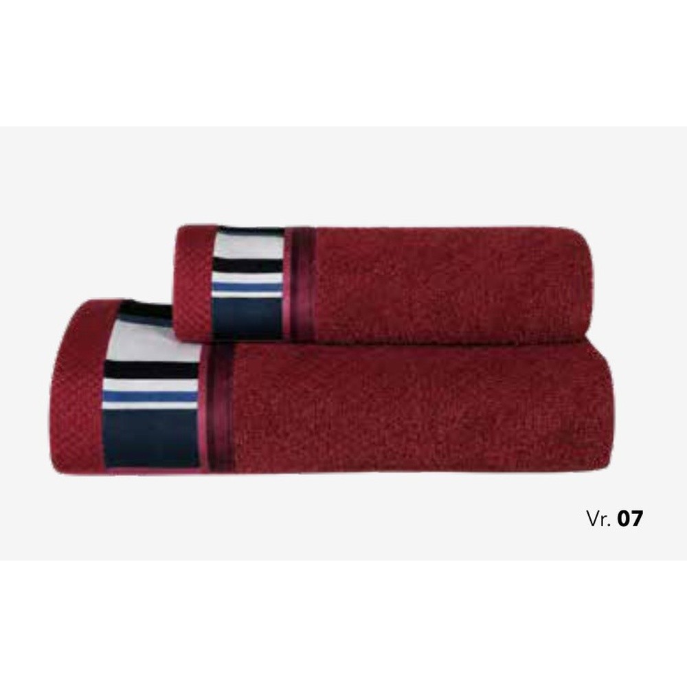 Spugna Liner Coppia Cm.40X60 + 60X100 Gr.550 Bordeaux 07 - Cotone Rosso - Asciugamani | Mikasa