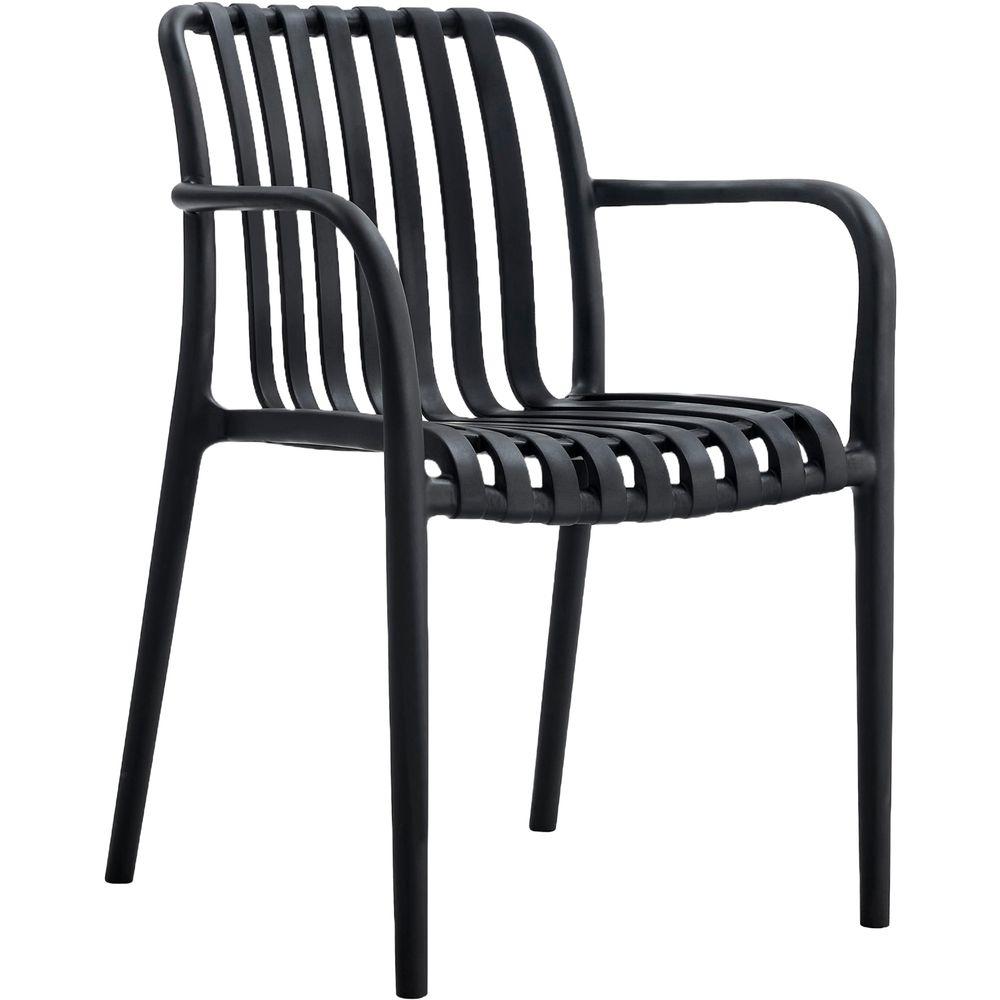 OVA 62744 Sedia Da Esterno Con Braccioli Black 55*58*81 Cm - Nero - Sedie | Mikasa