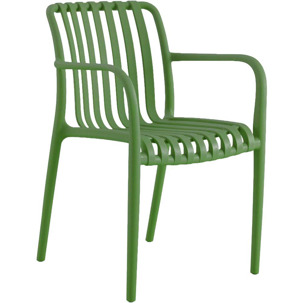 OVA 62745 Sedia Da Esterno Con Braccioli Green 55*58*82 Cm - Verde - Sedie | Mikasa
