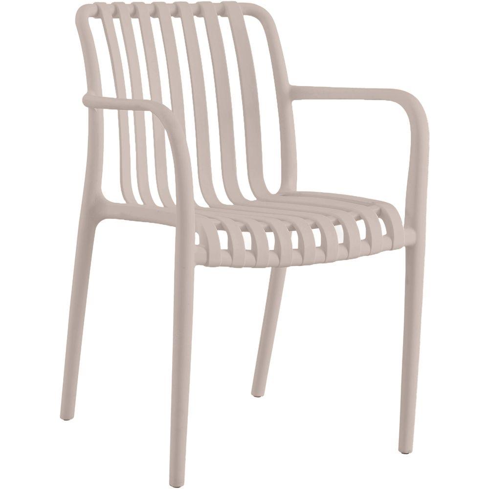 OVA 62746 Sedia Da Esterno Con Braccioli Beige 55*58*83 Cm