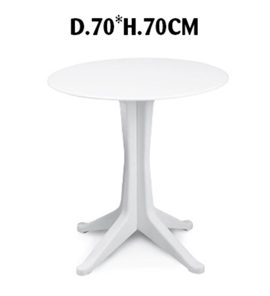 P-00005 Tavolo Plp Rotondo Levante Bianco