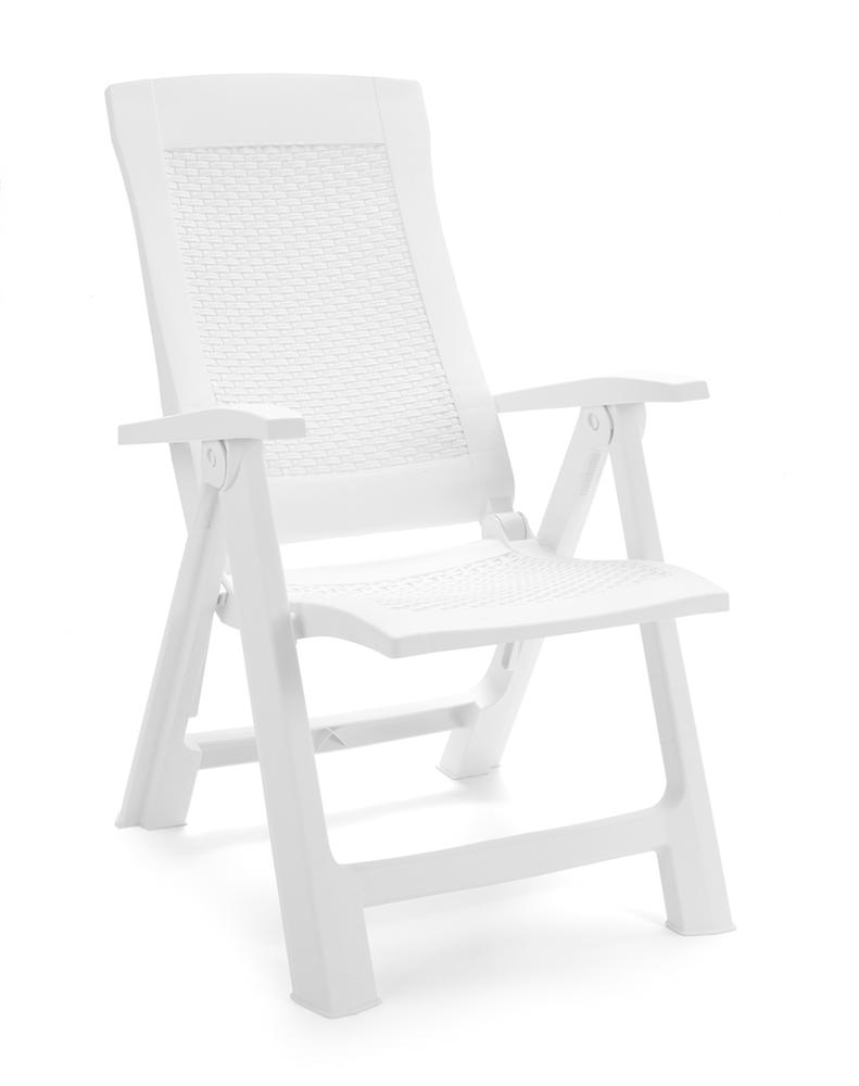 P-00012 Sedia Plp Piegh. Gold Rattan Bianco - Bianco - Sedie Giardino | Mikasa