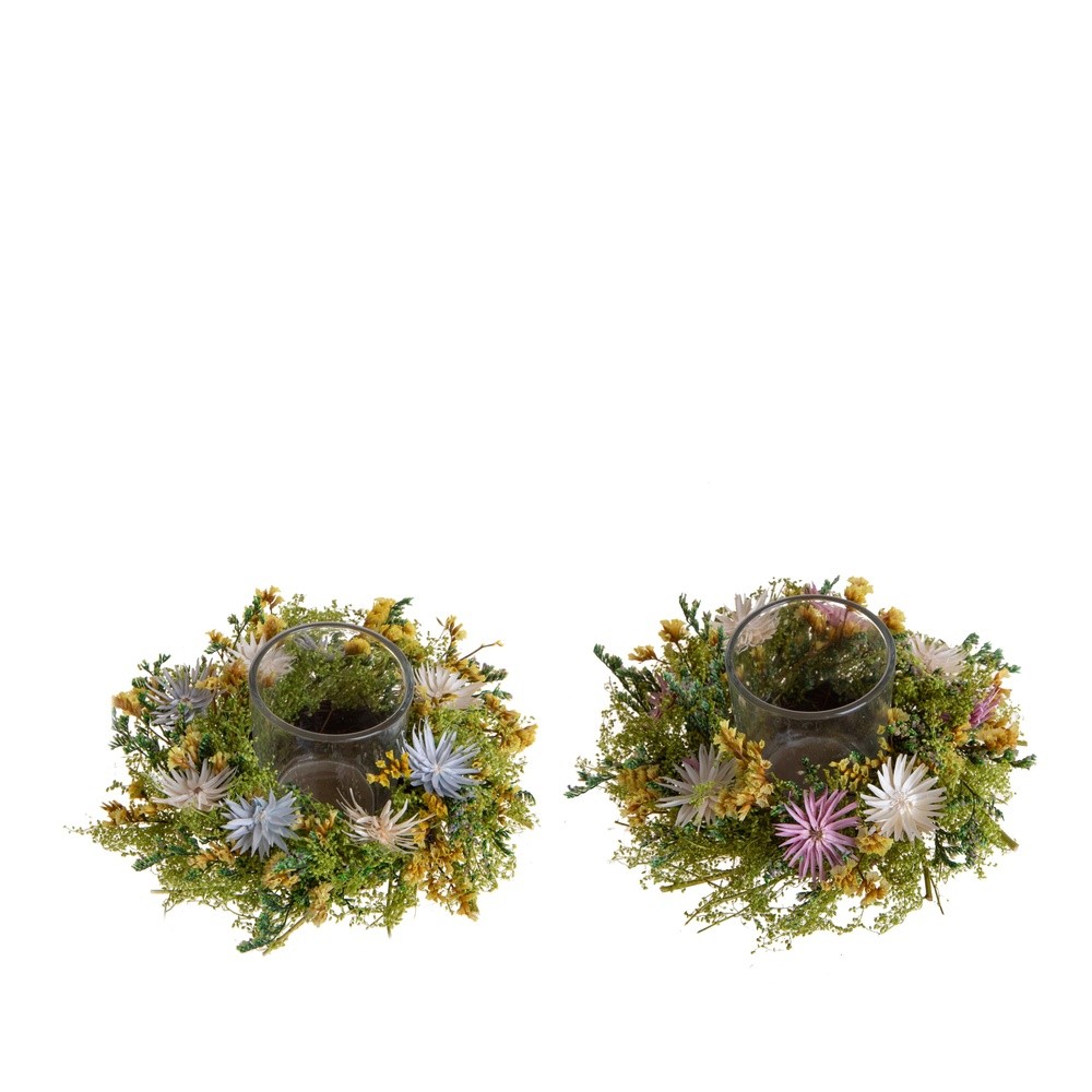 G/Candela D.15 Cm C/Fiori Assortito - Cera Assortito - Girocandele | Mikasa