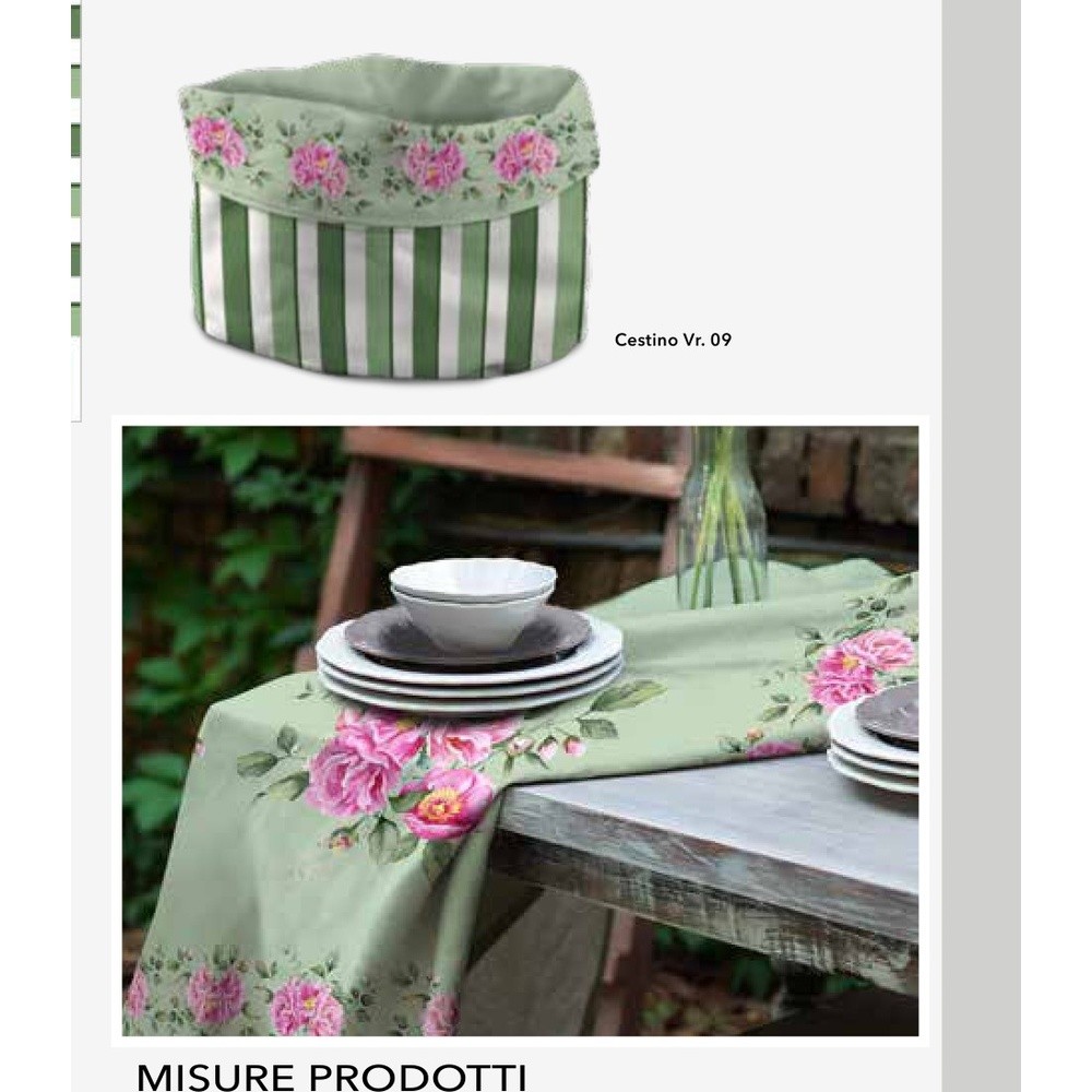 Cestino Portatutto Peony Verde 09