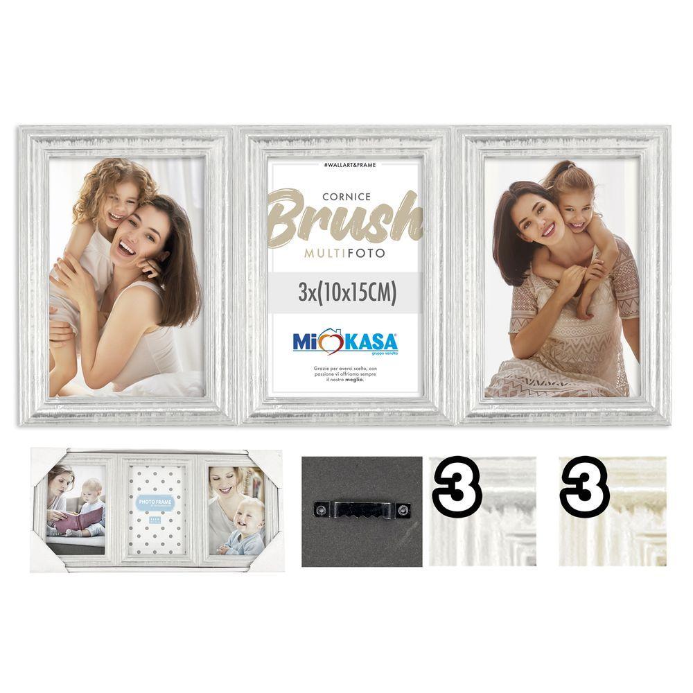 Pp 61977 Cornice Brush Multipla 3 10X15Cm 2 Ass. - Assortito - Cornici & Portafoto | Mikasa