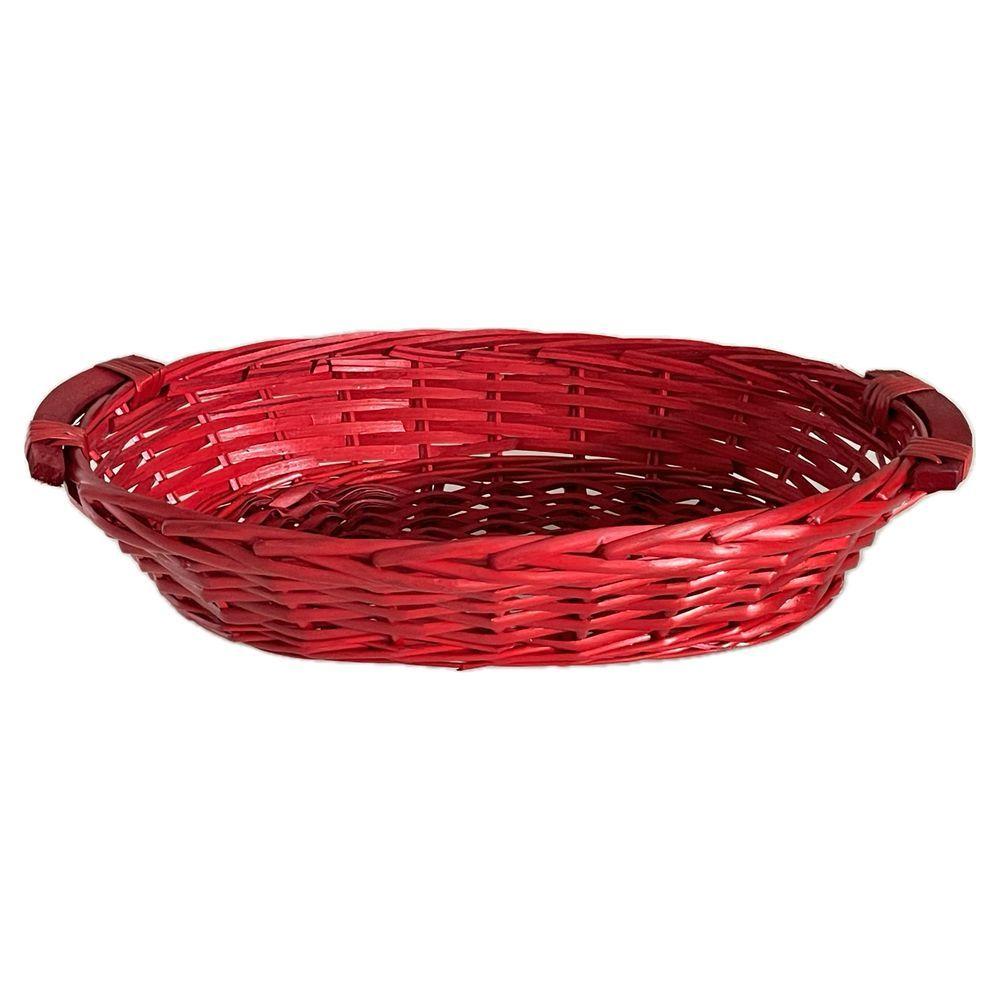 Qib 60672 Cesta Holidays Xmas Rossa 43*34 H10Cm - Rosso - Cassette & Cestini | Mikasa