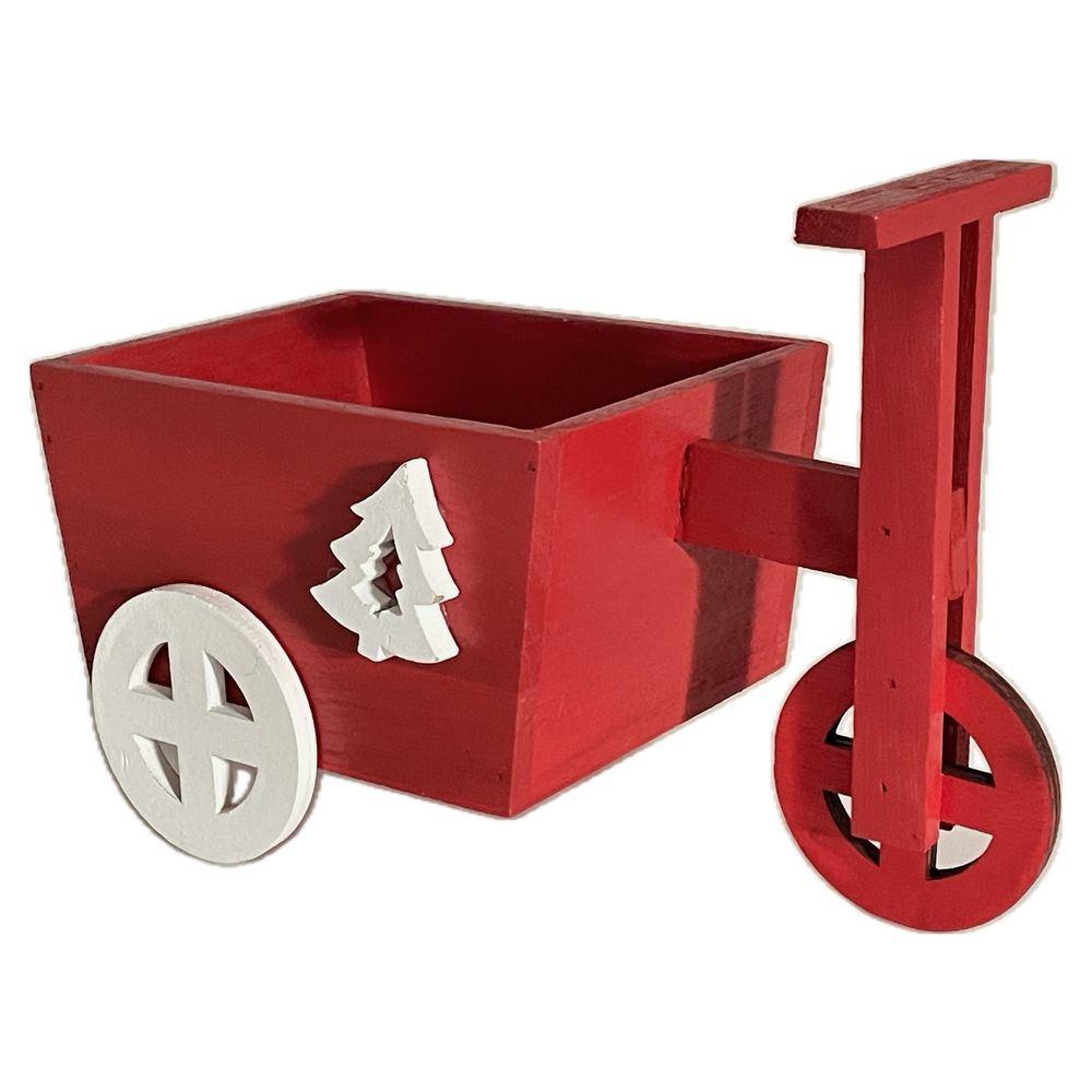 Qib 60684 Carretto Xmas Tree Red 24*13.5 H17Cm - Rosso - Cassette & Cestini | Mikasa