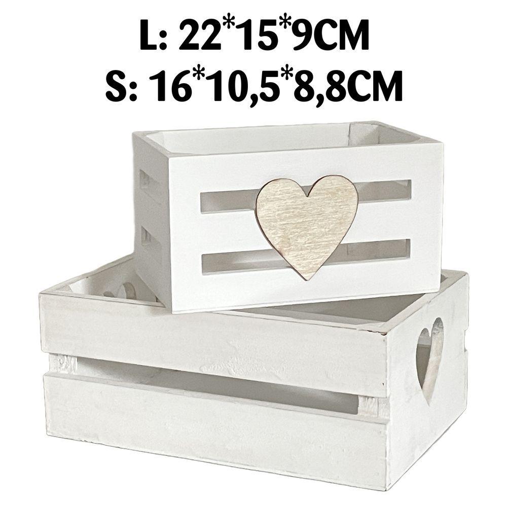 Qib 61637 Set 2 Cassette Heart Variety White
