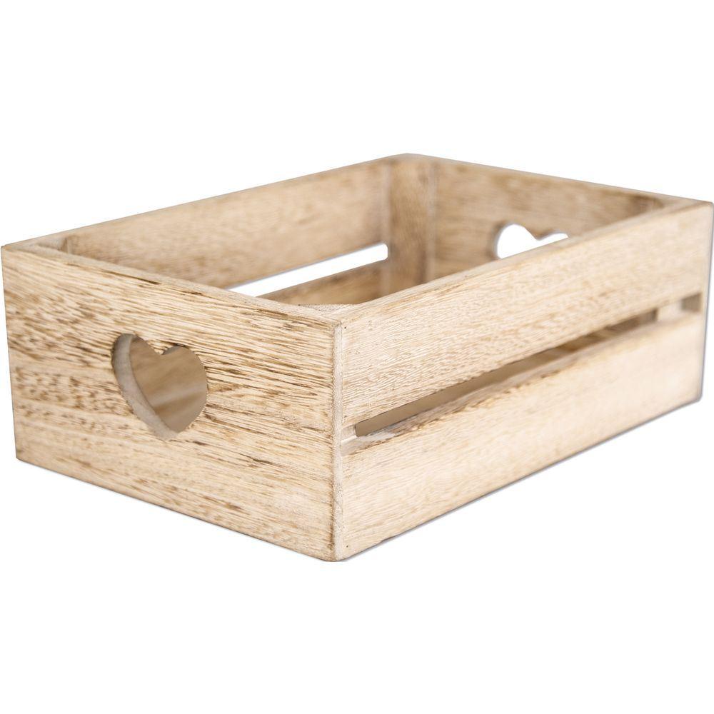 Qib 60633 Cassetta Legno Empty Heart Natural 22*15*9Cm 60633