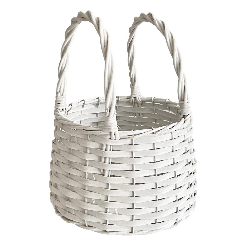 Qiu 58991 Cesta White Con Manico 19*28*21Cm