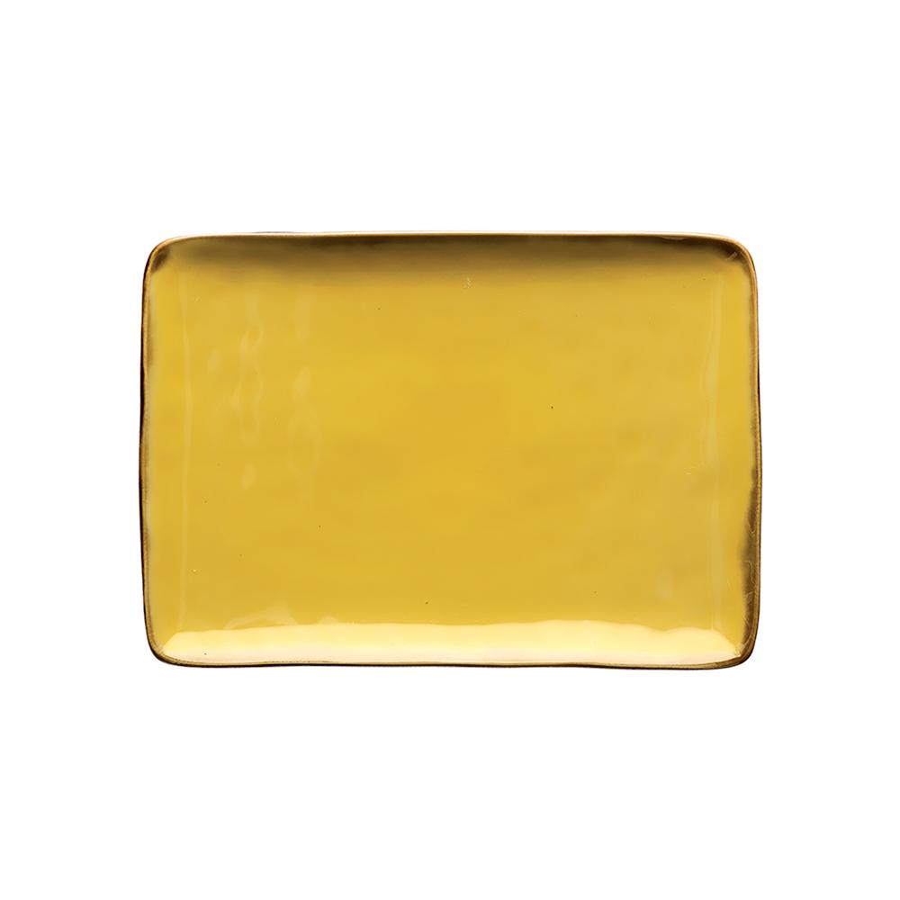 Concerto Ocra Vass Rett 27X19 - Ceramica Giallo - Vassoi | Mikasa