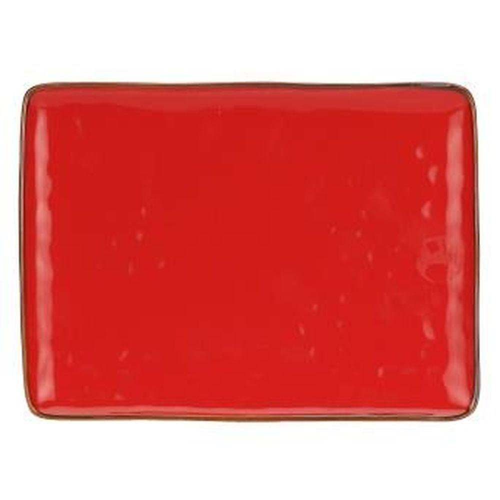Concerto Corallo Corallo Vas Rett 36X26,5 - Ceramica Rosso - Vassoi | Mikasa