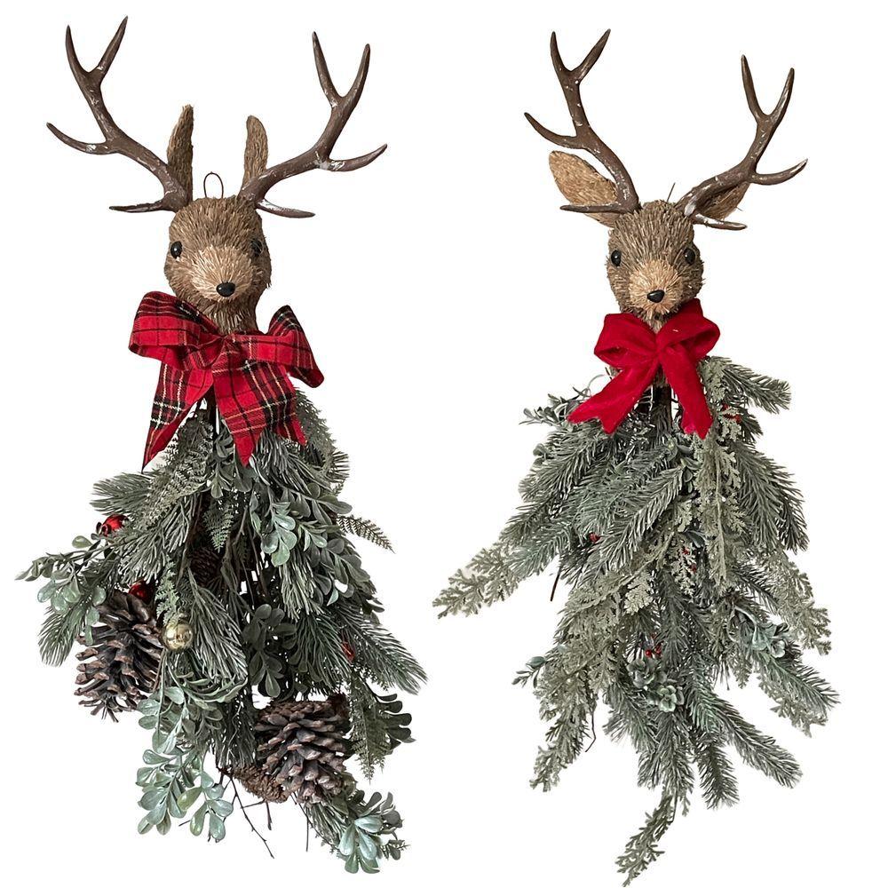 Ren 61307 Deco Drop Cervo Winter Pine 70Cm 2 Ass. - Assortito - Ghirlande | Mikasa