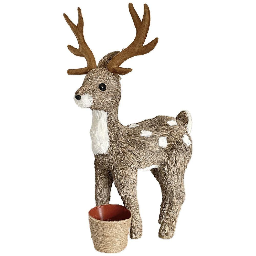 Ren 61312 Cervo Winter Dotted Con Vaso 30*16*56Cm