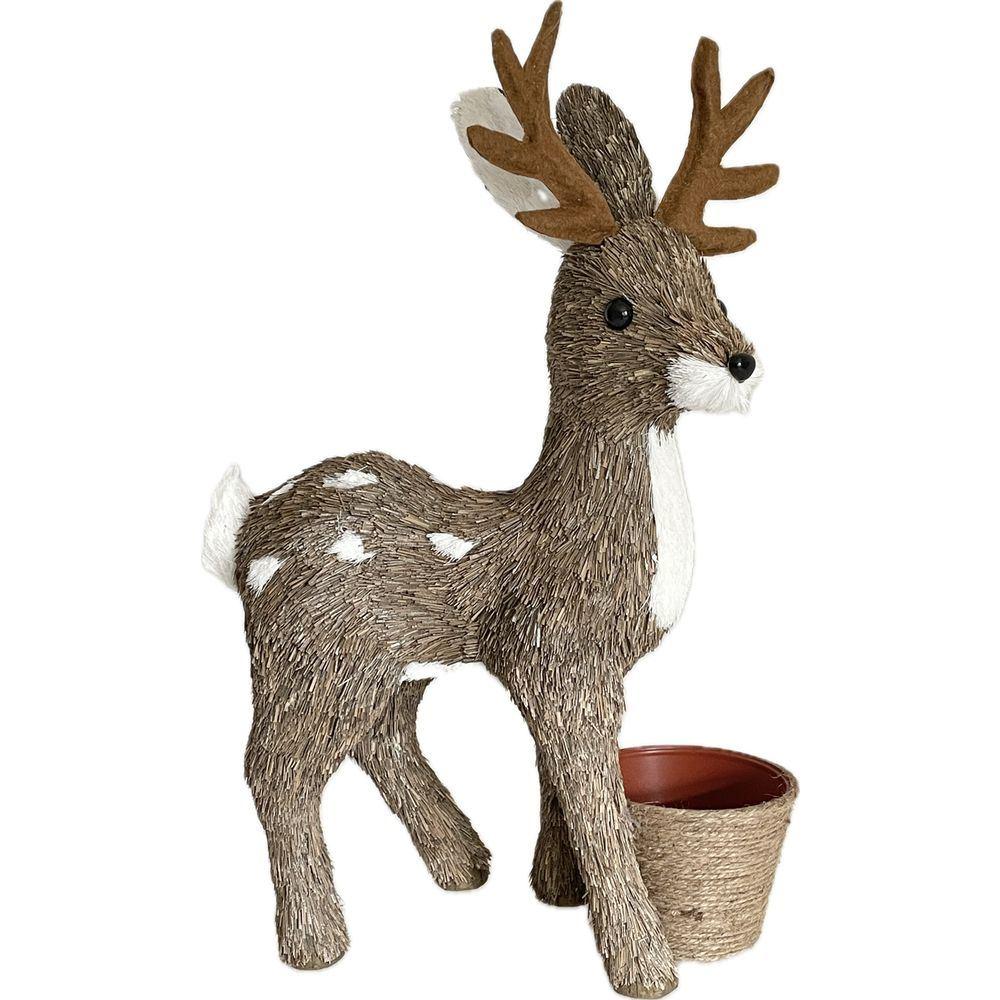 Ren 61313 Cervo Winter Dotted Con Vaso 30*14*46Cm