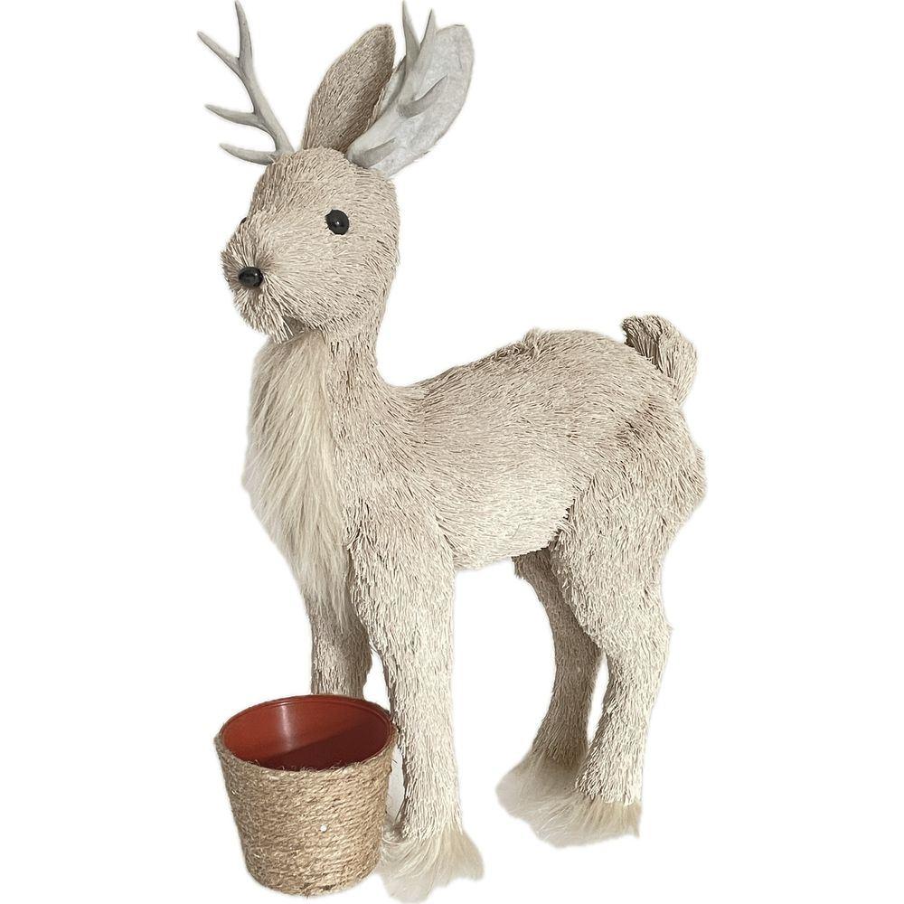 Ren 61314 Cervo Cream Invernale Con Vaso 29*16*56Cm