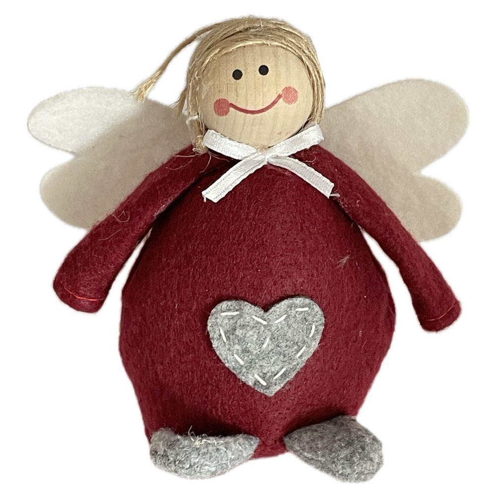 Rey 57000 Stuffed Angel - Burgundy - 10 X 6 X 10