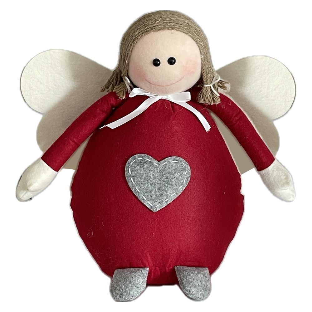 Rey 57005 Stuffed Angel - Red - 25 X 12 X 24 - Rosso - Pupazzi | Mikasa