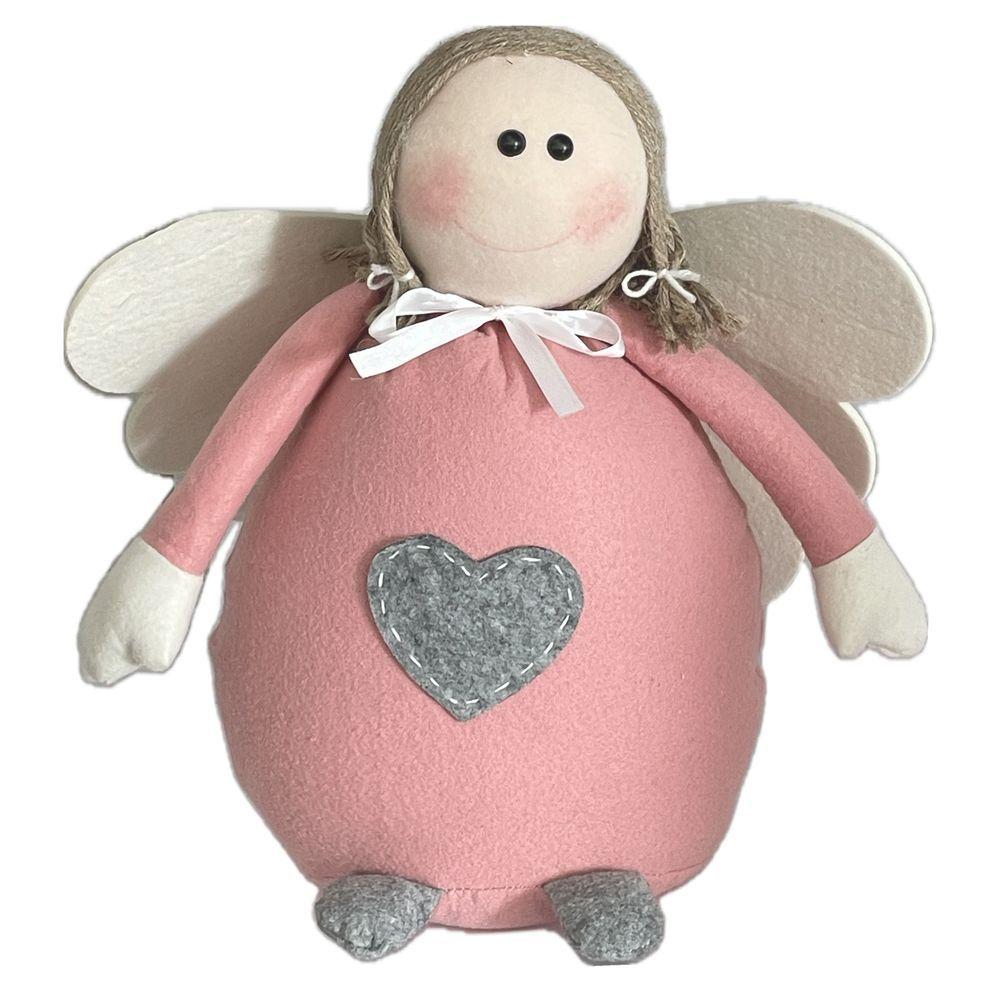 Rey 57020 Stuffed Angel - Antique Pink - 45 X 19 X 44