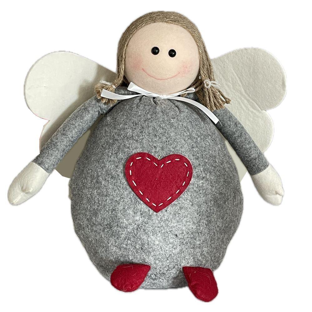 Rey 57021 Stuffed Angel - Light Grey  - 45 X 19 X 44