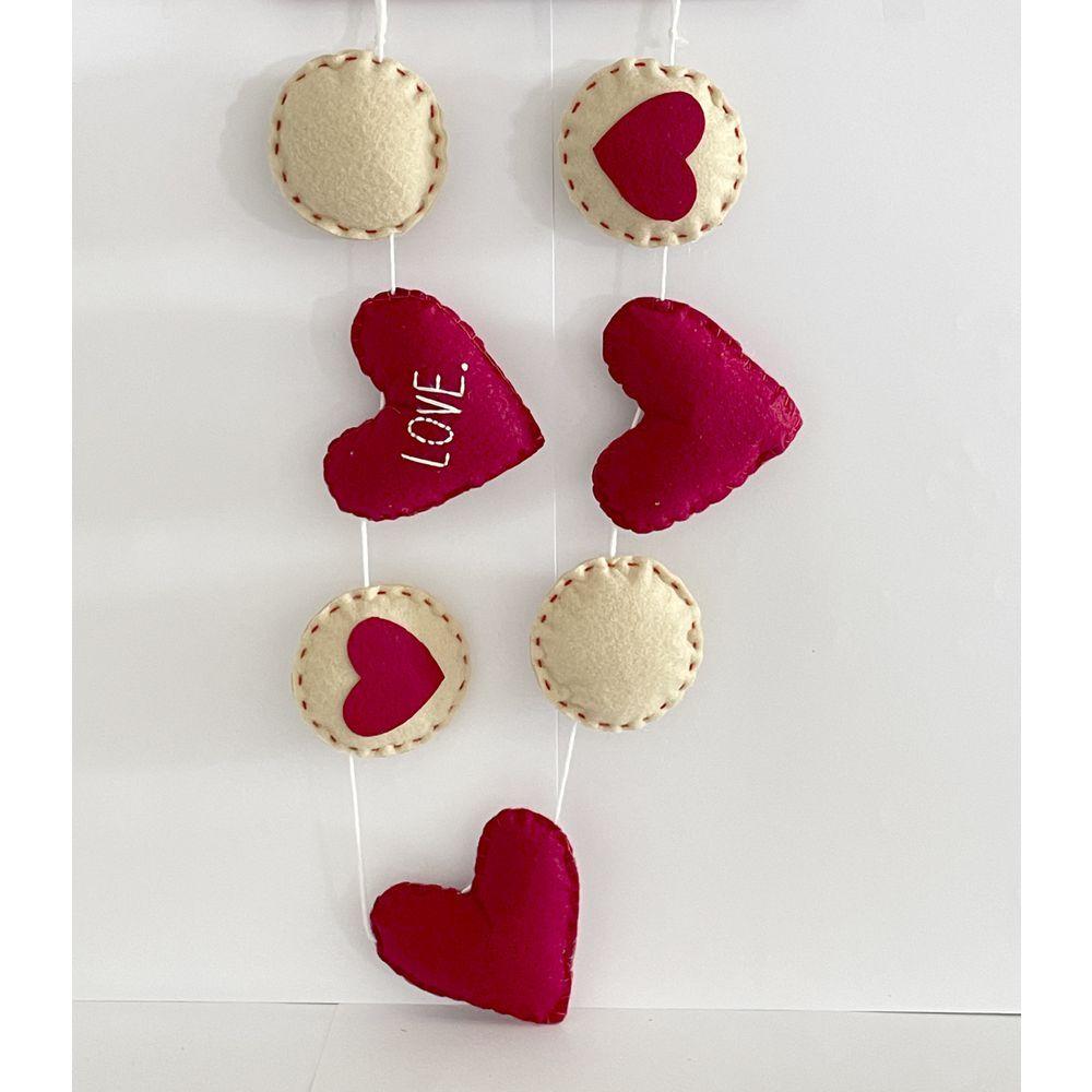 Rey 57037 Heart Garland - Red - 95 X 9 X 2