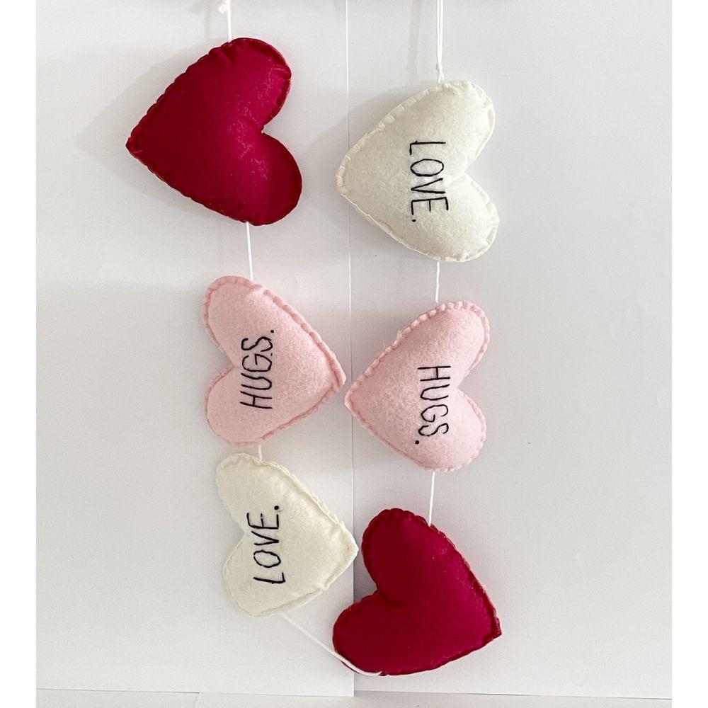 Rey 57040 Heart Garland - Mixed Colors - 95 X 9 X 2
