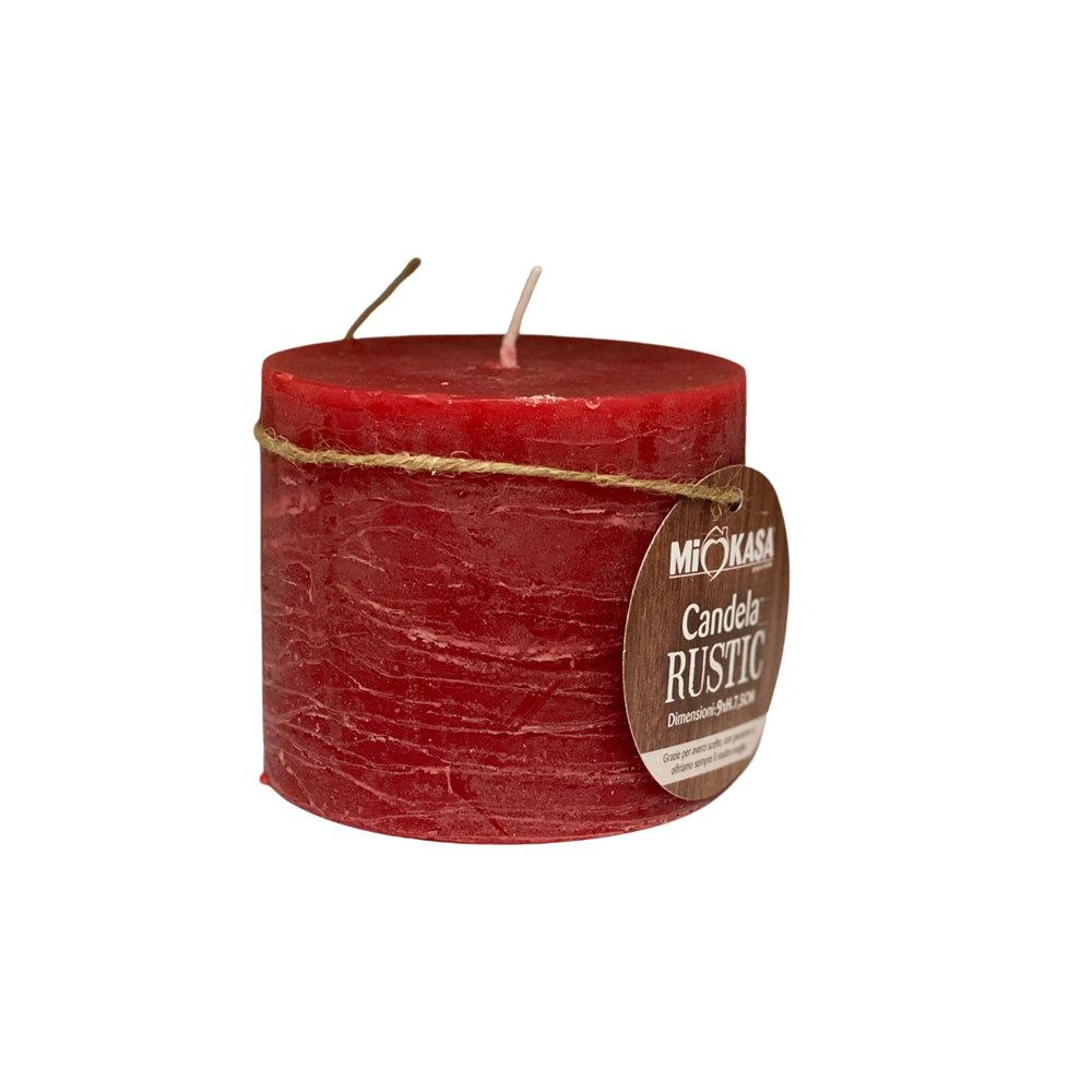 RIS 55663 ROSSO CANDELA RUSTIC PILLAR 6*H.7,5CM 3 ASS.