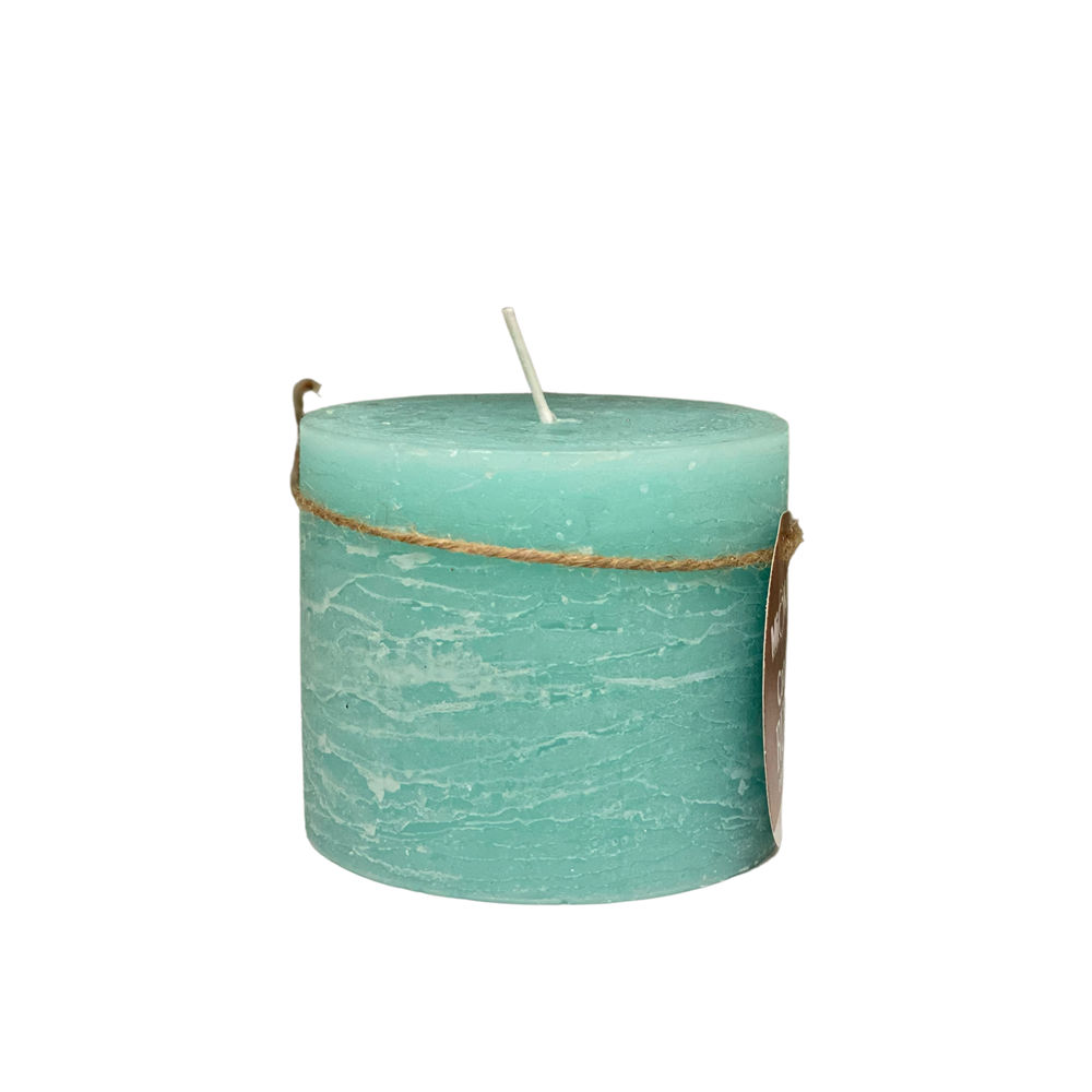 Ris 55665 Azzurro Candela Rustic Pillar 7*H.14,7Cm 3 Ass.