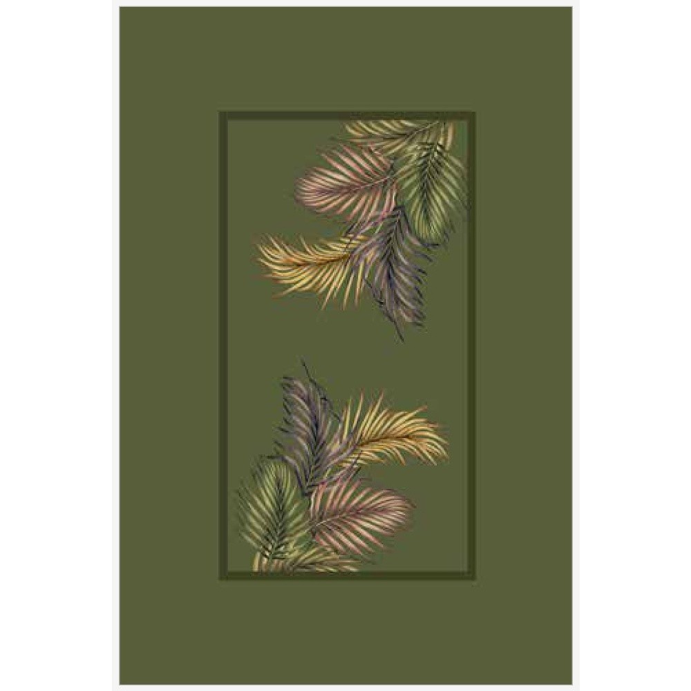 Rotolo Tessuto Palm Allover Mt.15 H.Cm.155 Verde 09