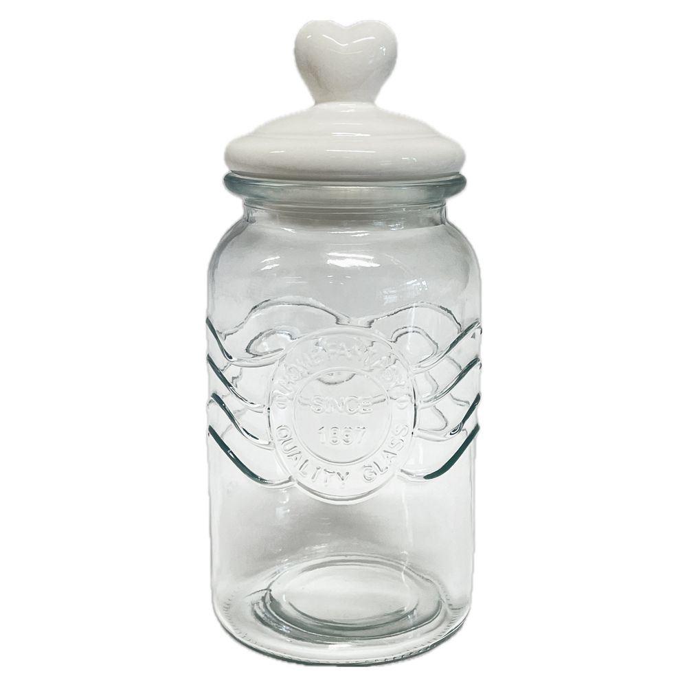 RUE 61250 Barattolo Vetro Biot Heart Lid 1300Ml 10,8*10,8*24Cm