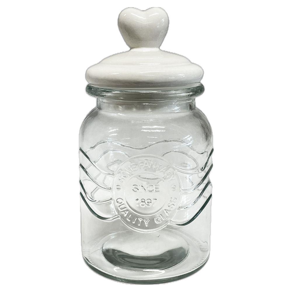 RUE 61251 Barattolo Vetro Biot Heart Lid 1000Ml 10,8*10,8*20,5Cm