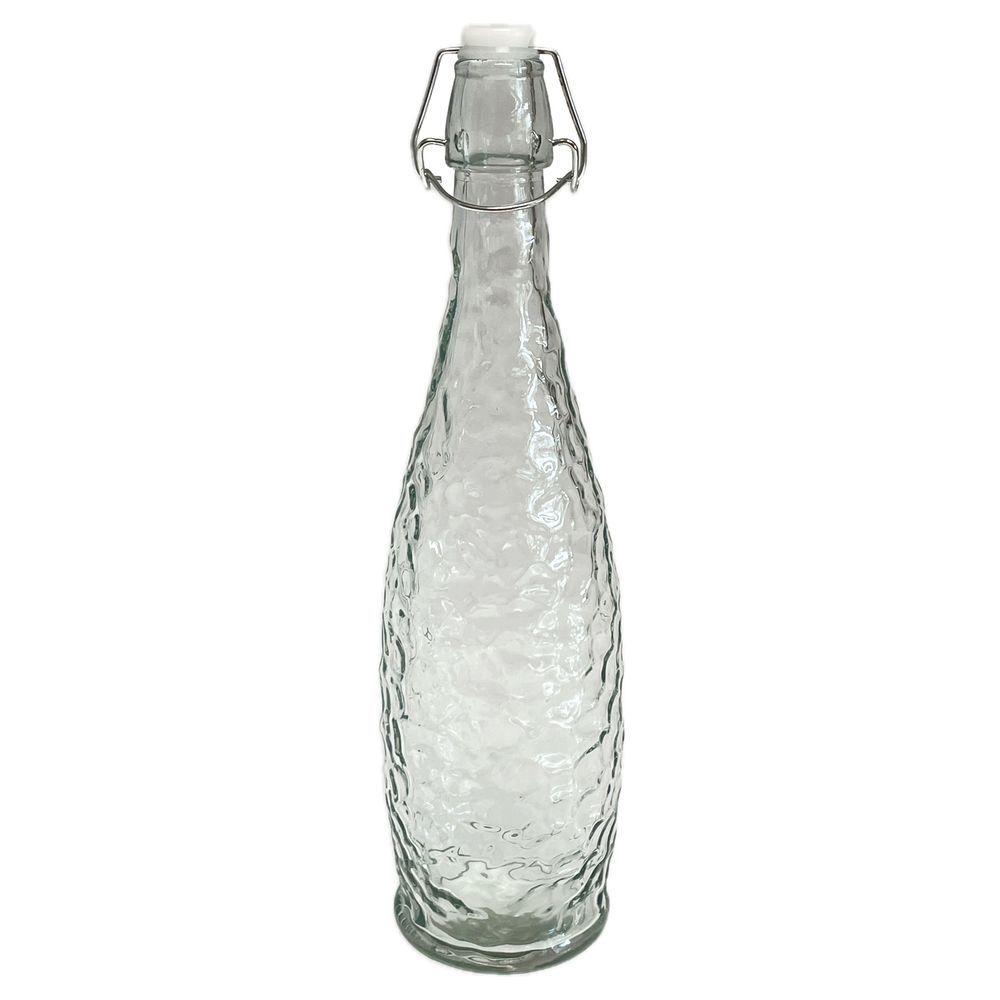 RUE 61257 Bottiglia Vetro Martellato 1000Ml 8*8*32Cm 4 Ass. - Vetro Assortito - Bottiglia Per Fragranze | Mikasa