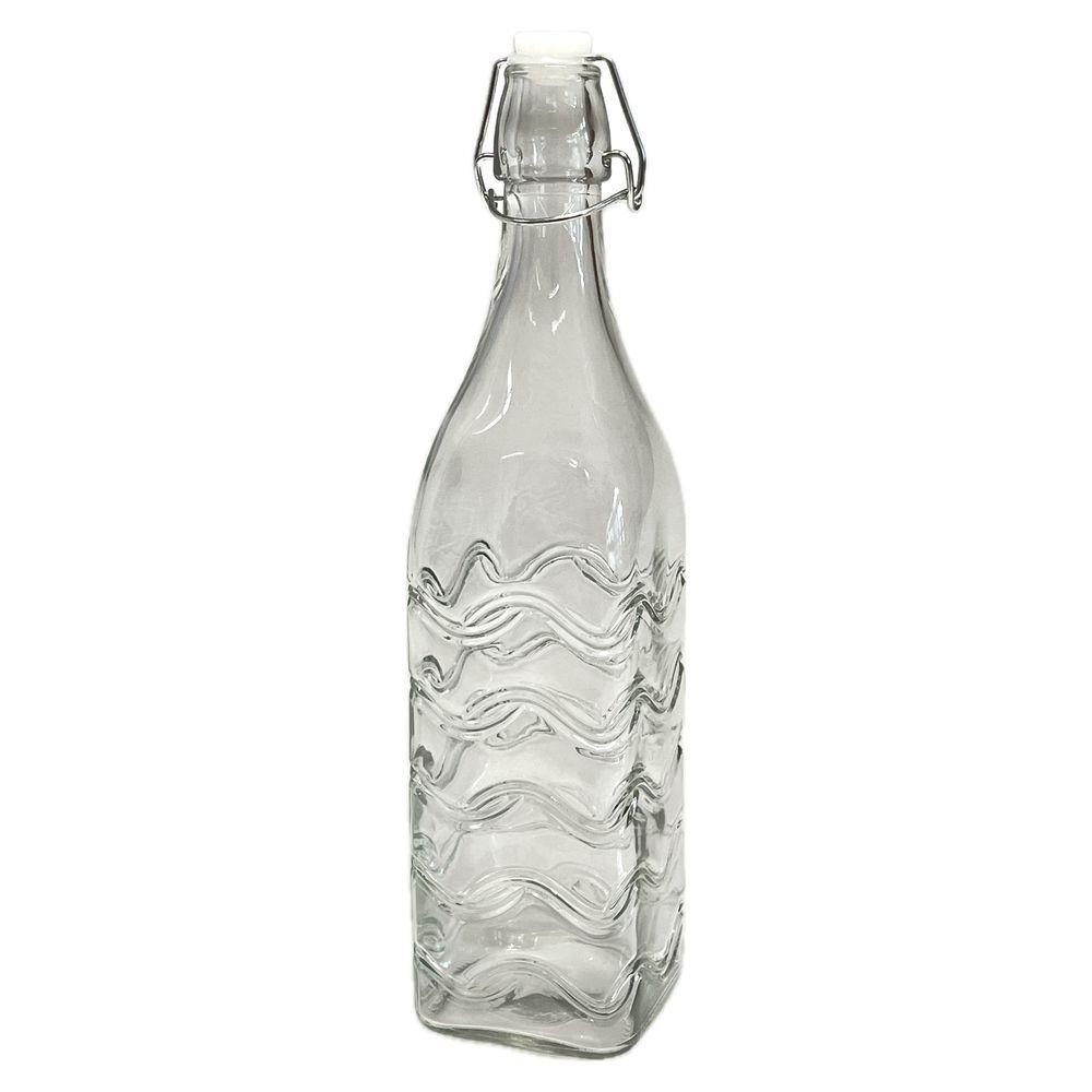 RUE 61258 Bottiglia Vetro Wave Square 975Ml 8*8*32Cm - Vetro - Bottiglia Per Fragranze | Mikasa