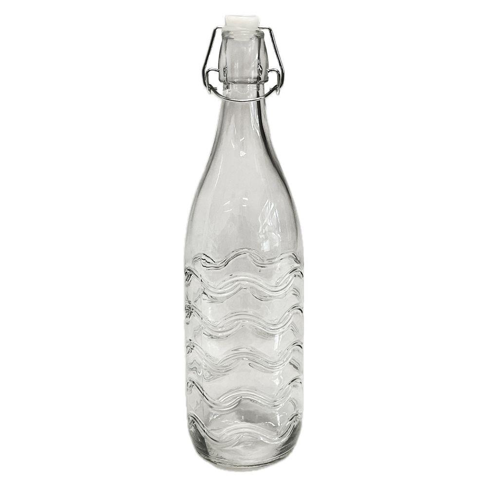 RUE 61259 Bottiglia Vetro Wave Round 950Ml 8,6*8,6*32Cm - Vetro - Bottiglia Per Fragranze | Mikasa