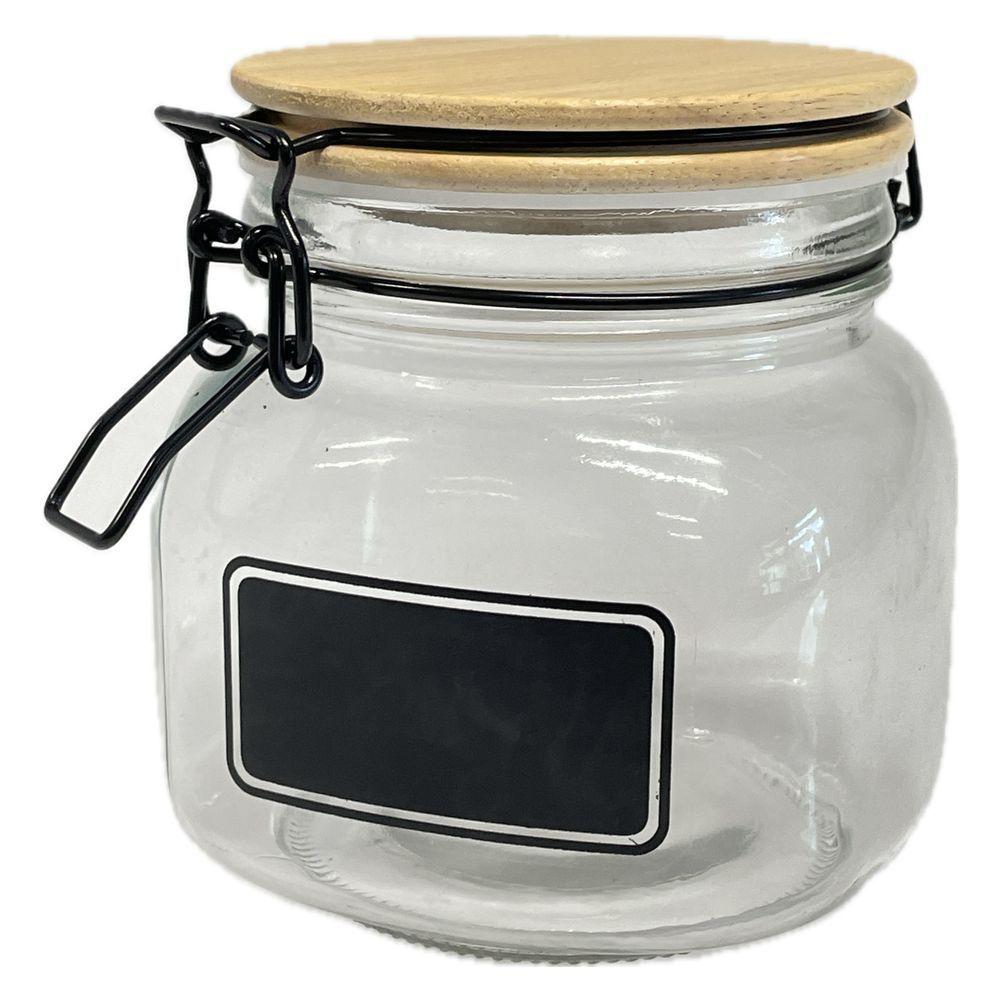 RUE 61263 Barattolo Vetro Lavagnetta 700Ml 11,5*11,5*12,3Cm - Vetro Trasparente - Barattoli & Biscottiere | Mikasa