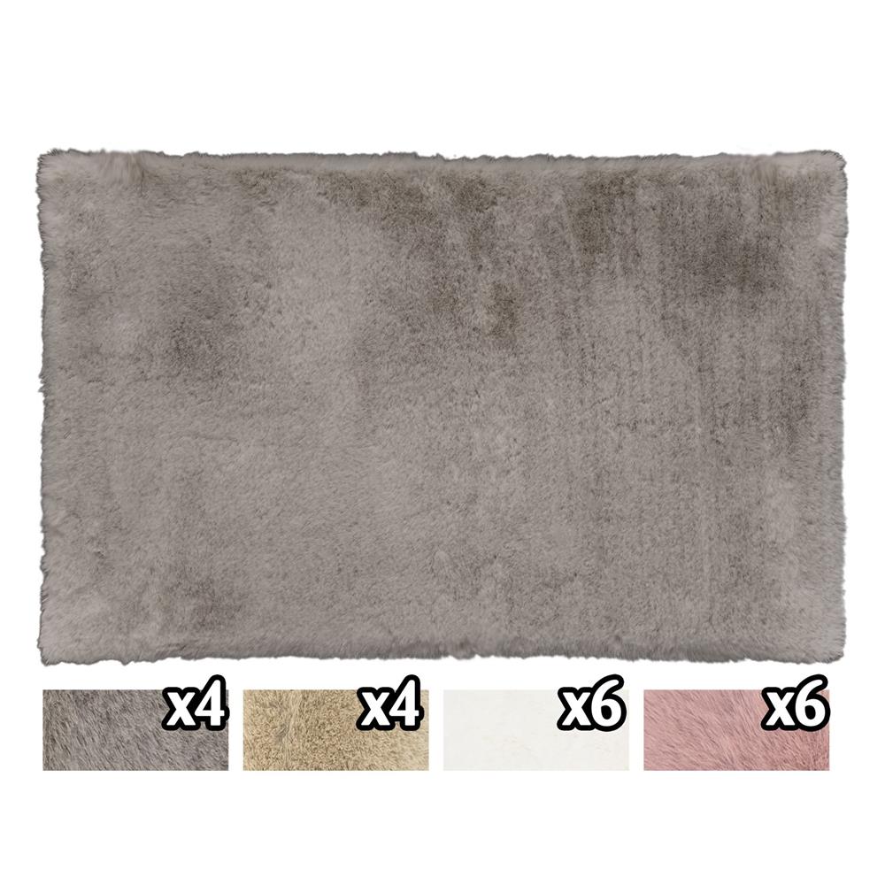 Rug 57347 Tappeto Ecopelliccia Coniglio Rettangolare 50*80Cm 4 Ass. - Tessuto Assortito - Tappeti | Mikasa