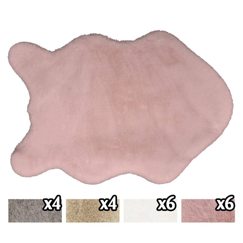 Rug 57356 Tappeto Ecopelliccia Forma Coniglio 60*90Cm 4 Ass. - Tessuto Assortito - Tappeti | Mikasa