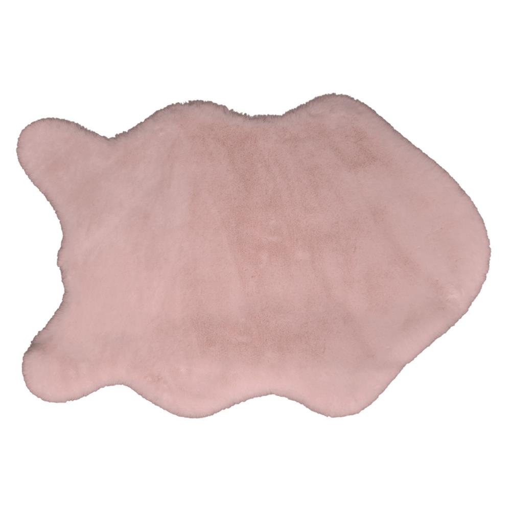 Rug 57357 Tappeto Ecopelliccia Forma Coniglio Rosa Antico 120*150Cm - Tessuto Rosa - Tappeti | Mikasa
