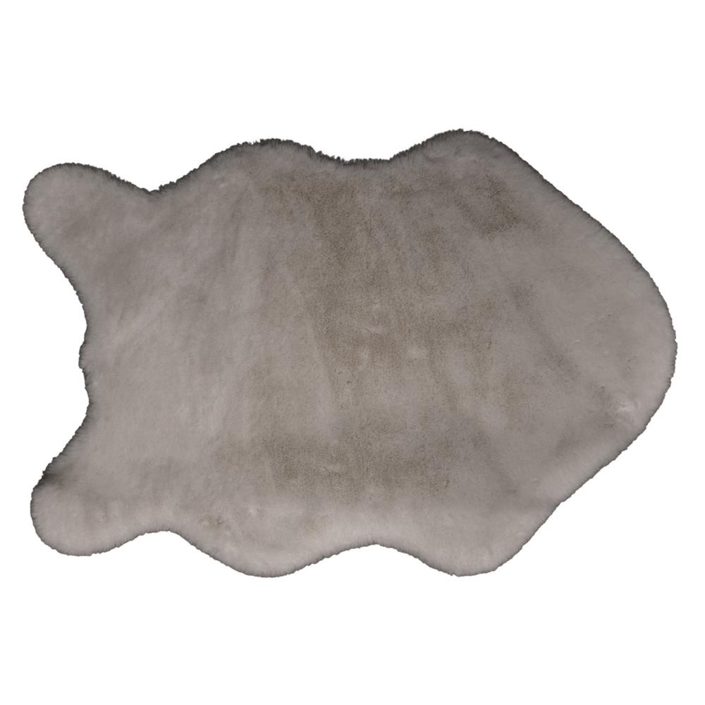 Rug 57360 Tappeto Ecopelliccia Forma Coniglio Tortora 120*150Cm - Tessuto Tortora - Tappeti | Mikasa