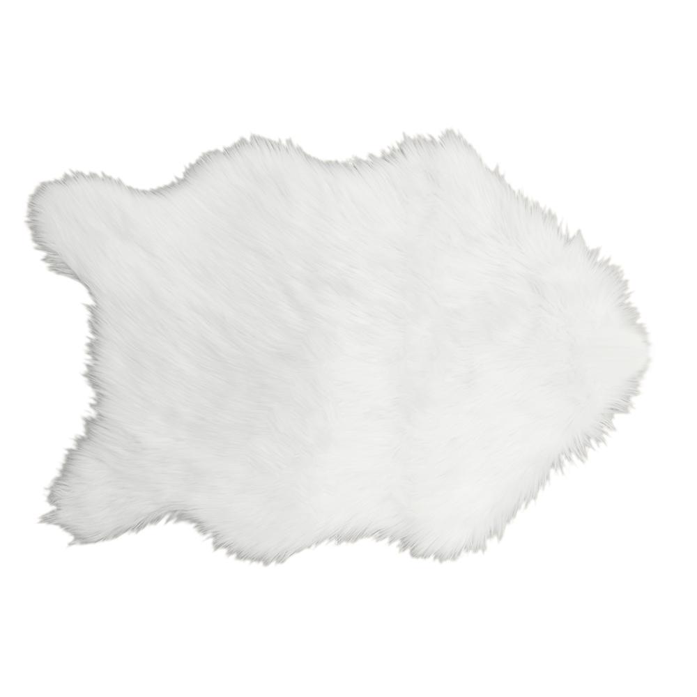 Rug 57535 Tappeto Eco Pelle Di Pecora Bianco 120*150Cm