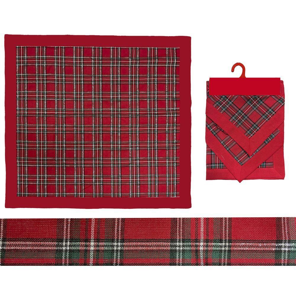 Sal 61340 Centrotavola Scozzese Natale 85*85Cm