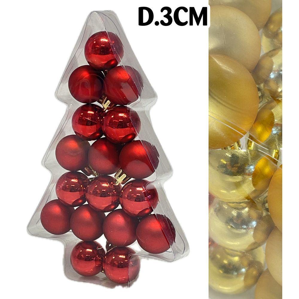 Sci 60583 Conf. Xmas Tree 17 Sfere D.3Cm Oro - Plastica Oro - Addobbi Albero | Mikasa