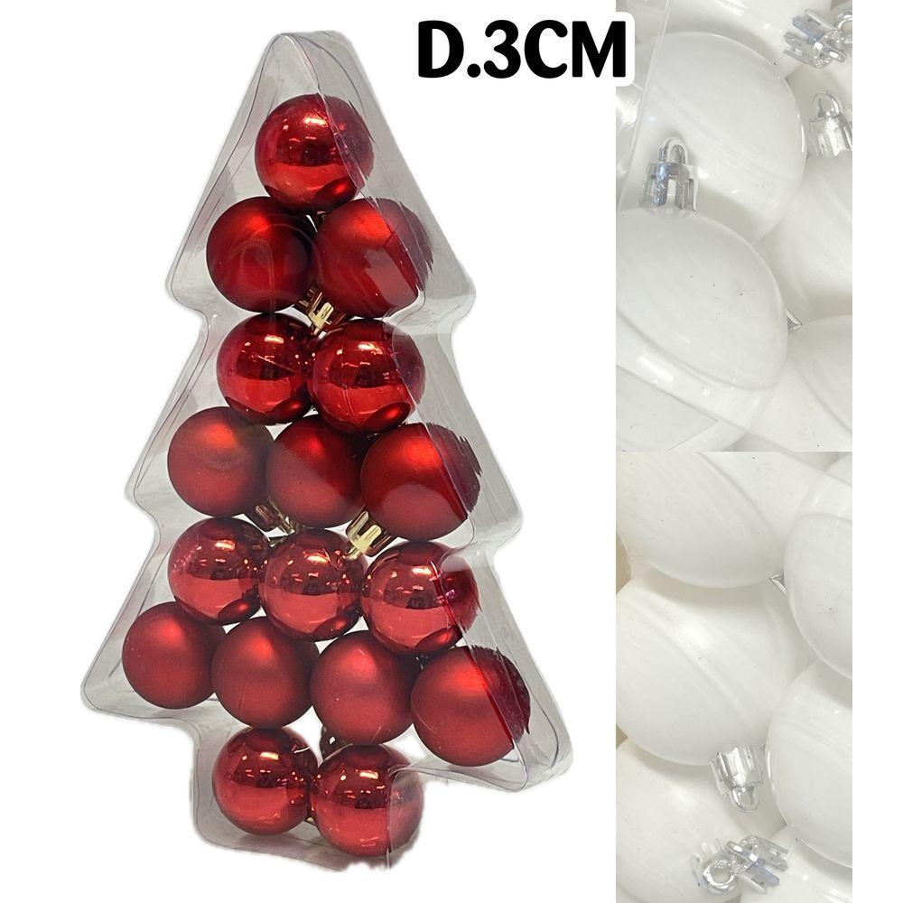 Sci 60584 Conf. Xmas Tree 17 Sfere D.3Cm Perla