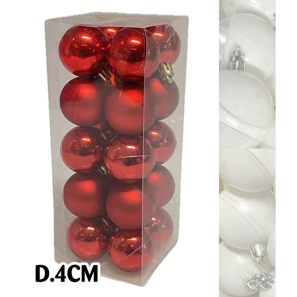 Sci 60596 Conf. Xmas Box 20 Sfere D.4Cm Perla