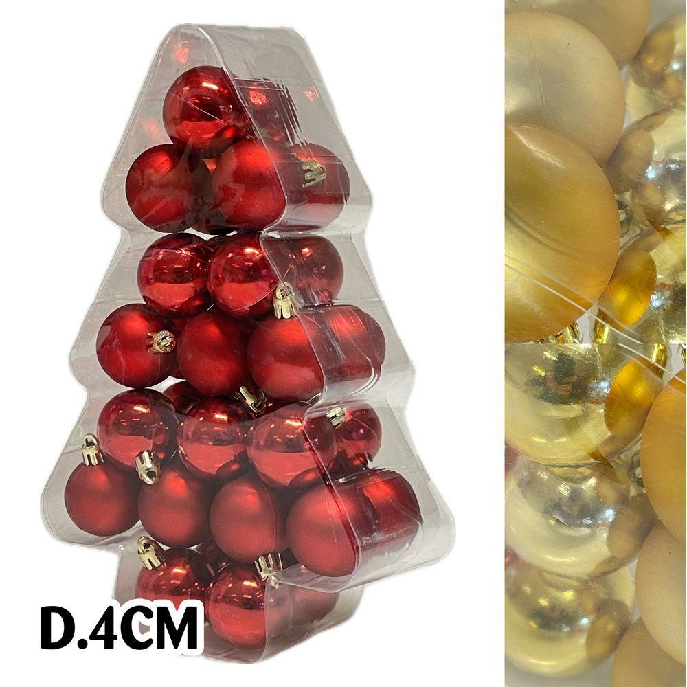 Sci 60601 Conf. Xmas Tree 34 Sfere D.4Cm Oro