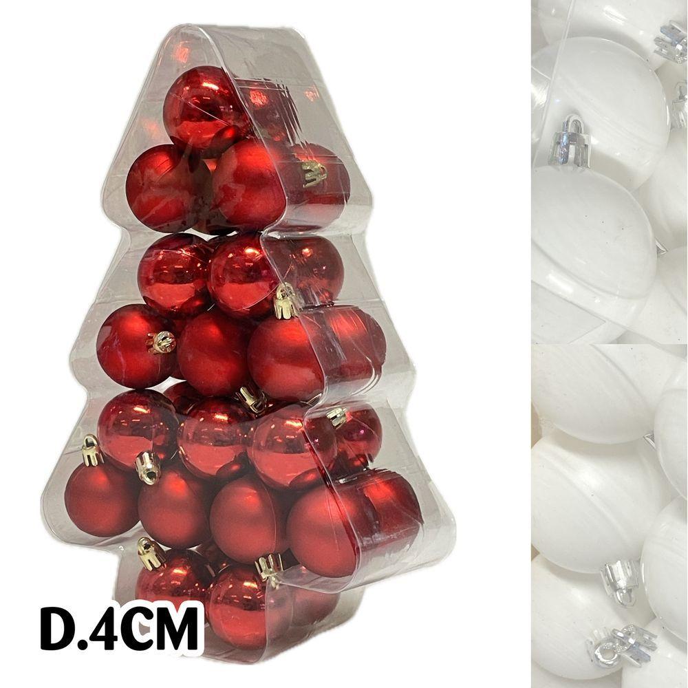 Sci 60602 Conf. Xmas Tree 34 Sfere D.4Cm Perla
