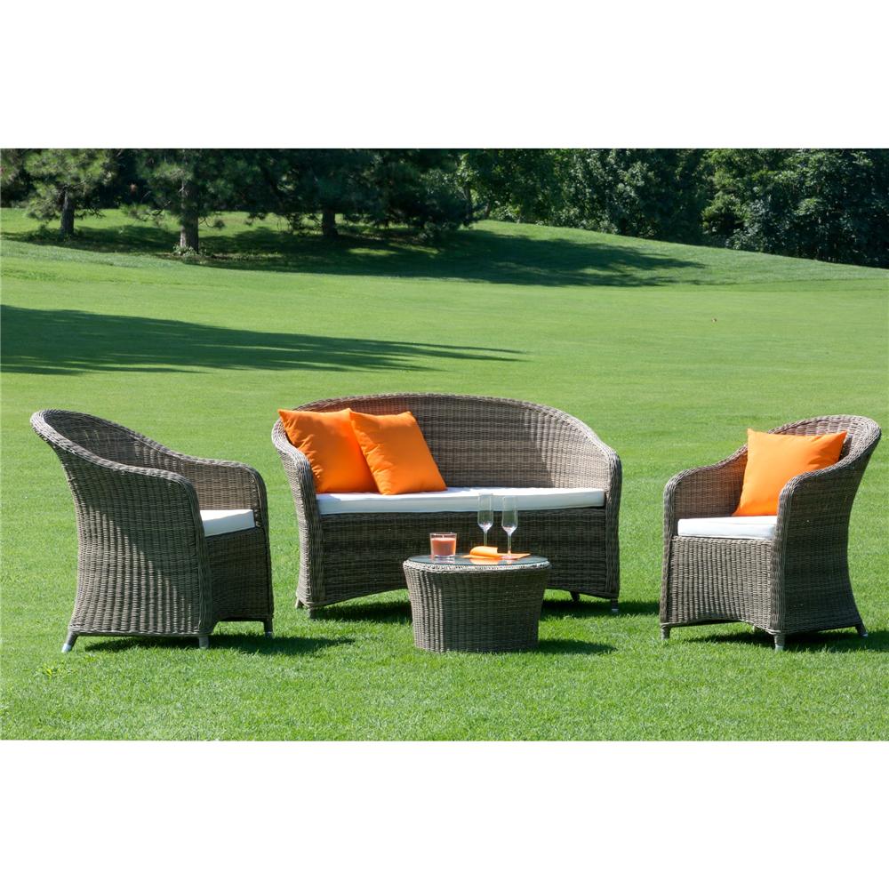 Set Divano + 2 Poltrone + Tavolino New Orleans - Divani Giardino | Mikasa