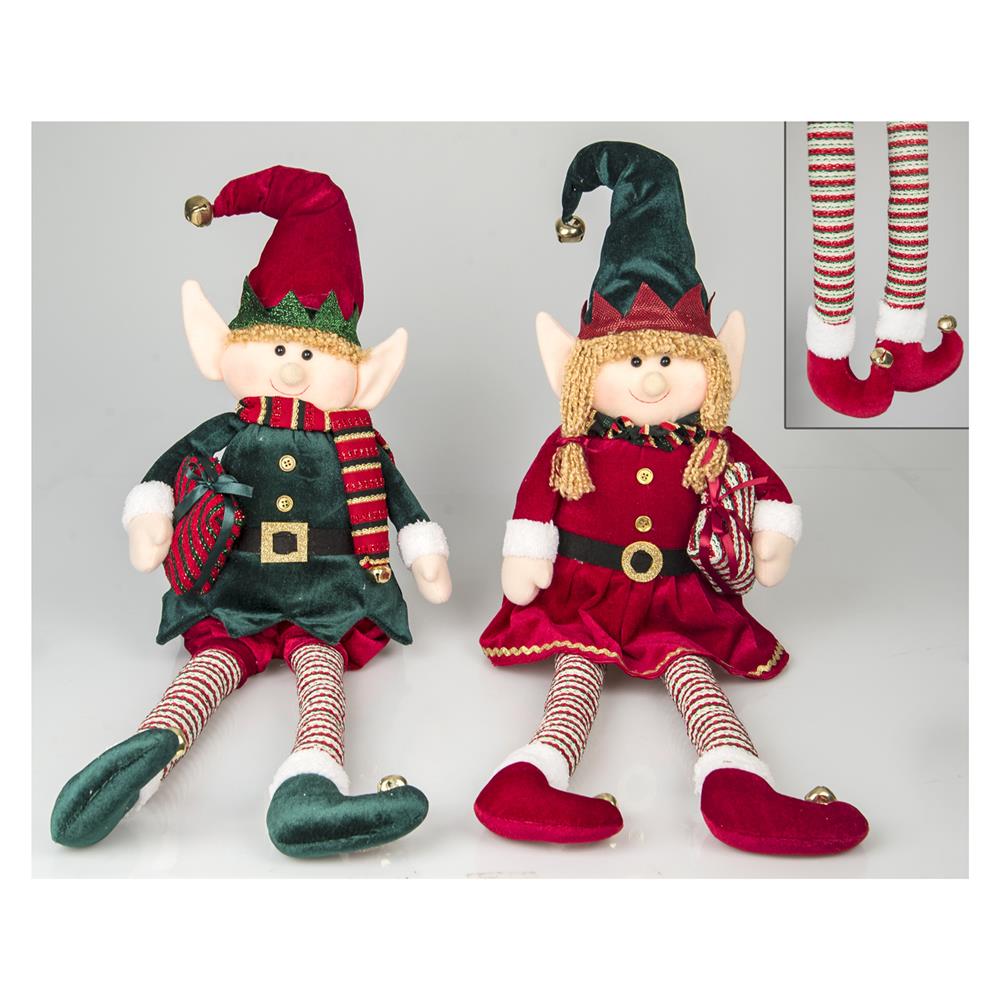 Sht 55865 Deco Elfo Regalo 24*16*92Cm 2 Ass.